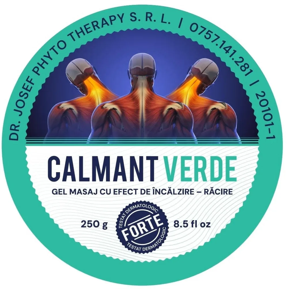 Calmant Verde - Gel de Masaj cu Efect de Incalzire-Racire, 250 g